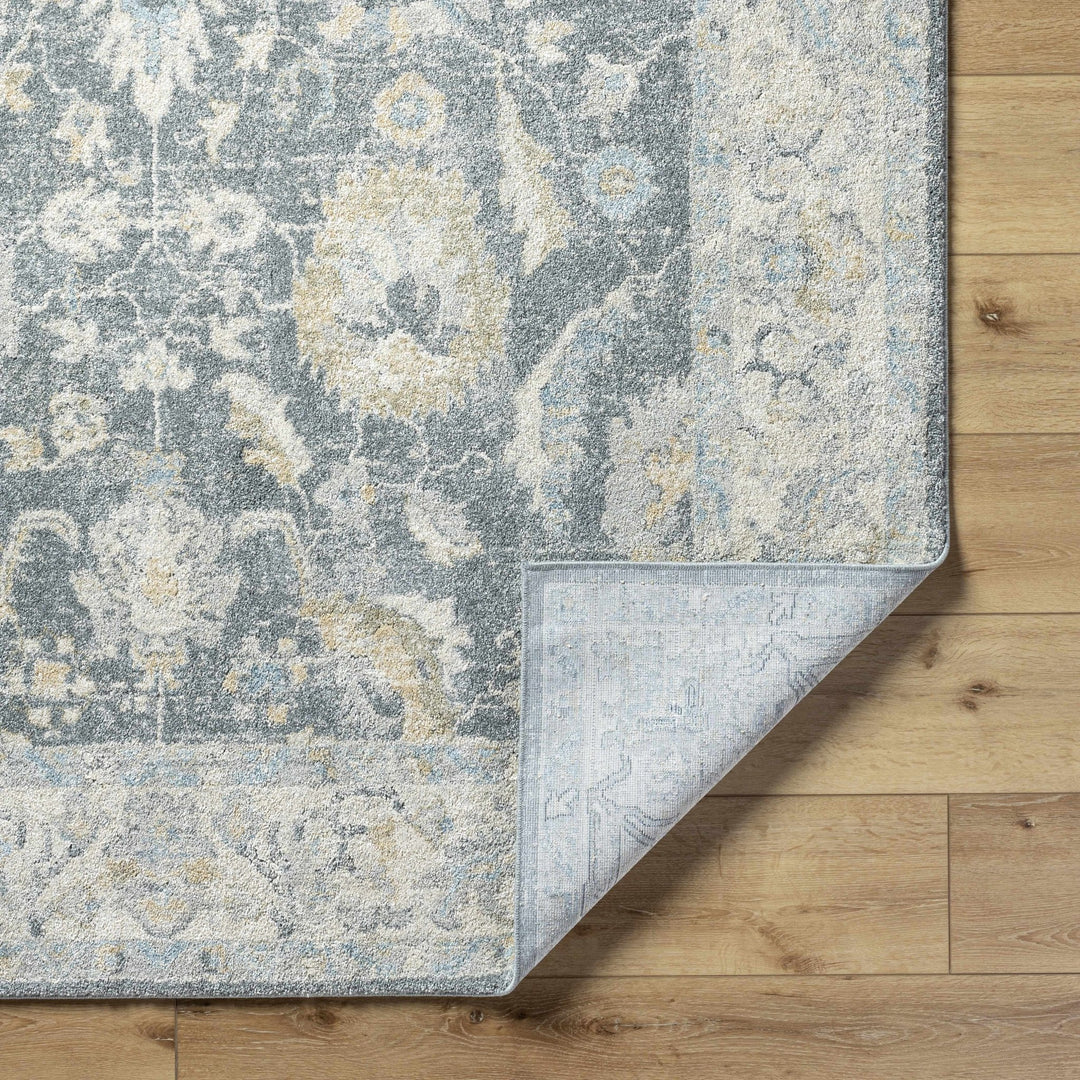 Beige And Gray Traditional Style Machine Woven Area Rug - The Rug Decor
