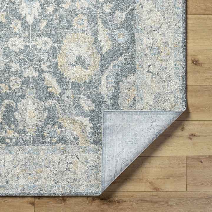 Beige And Gray Traditional Style Machine Woven Area Rug - The Rug Decor