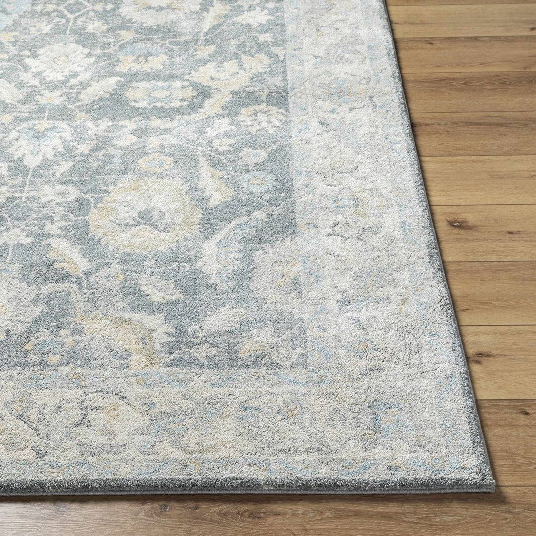 Beige And Gray Traditional Style Machine Woven Area Rug - The Rug Decor