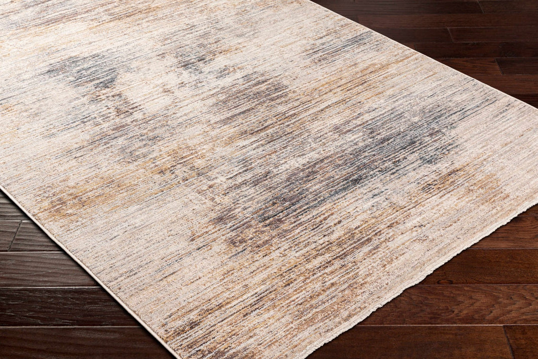 Beige And Ivory Contemporary Style Machine Woven Rug - The Rug Decor