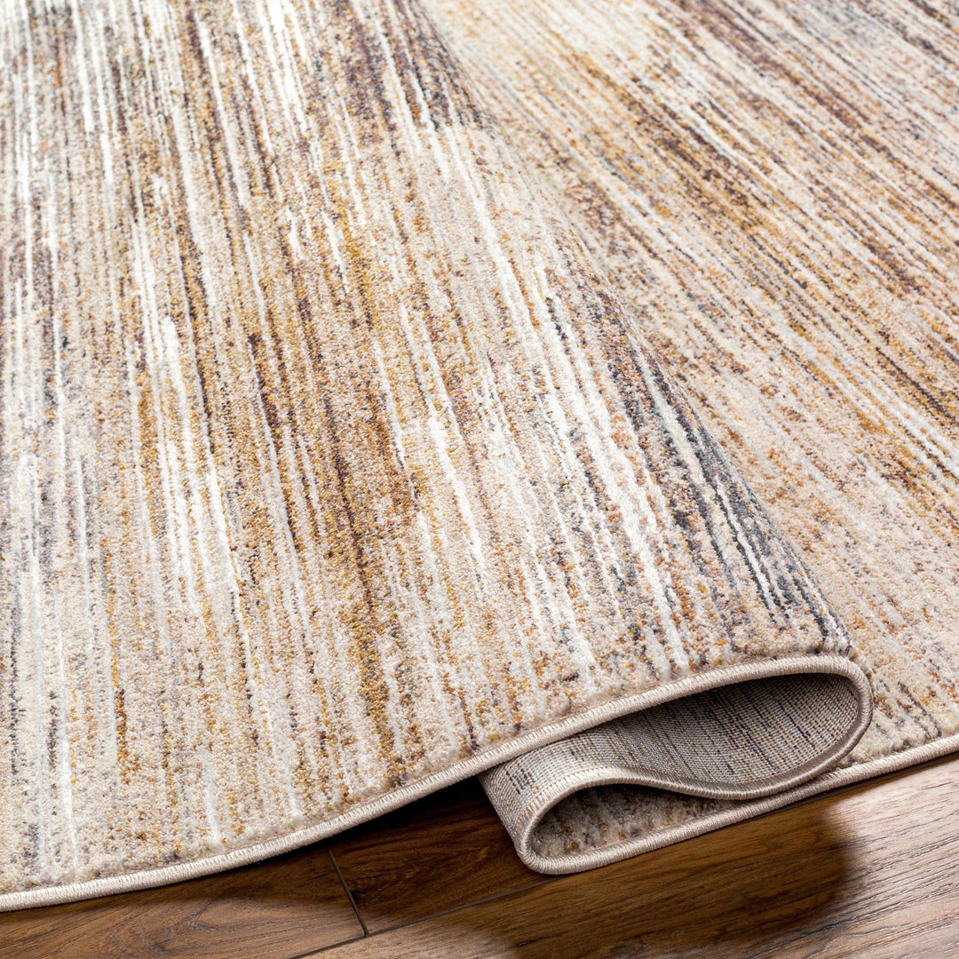 Beige And Ivory Contemporary Style Machine Woven Rug - The Rug Decor