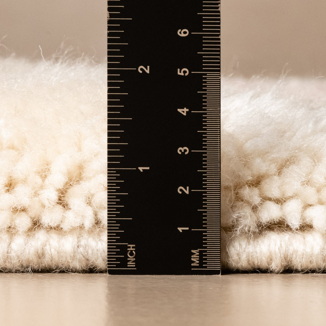 Beige And Peach Contemporary Moroccan Hand Knotted 8x10 Wool Rug - The Rug Decor