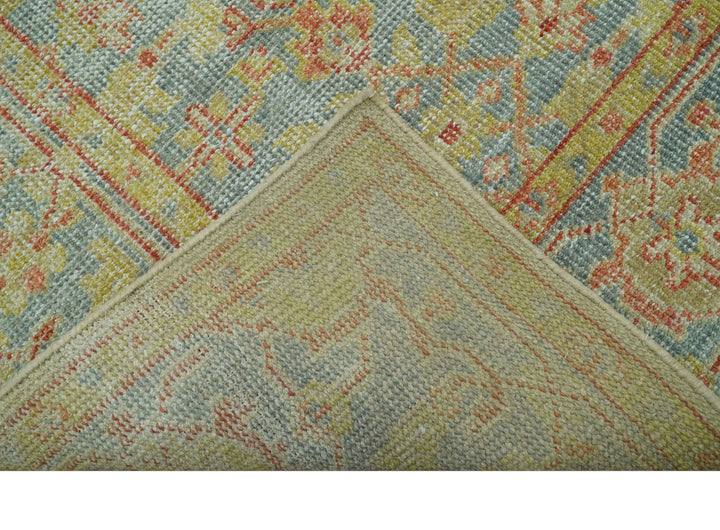 Beige and Rust Traditional Turkish Medallion Hand Knotted 8x10 Wool Area Rug - The Rug Decor