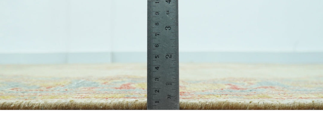 Beige and Rust Traditional Turkish Medallion Hand Knotted 8x10 Wool Area Rug - The Rug Decor