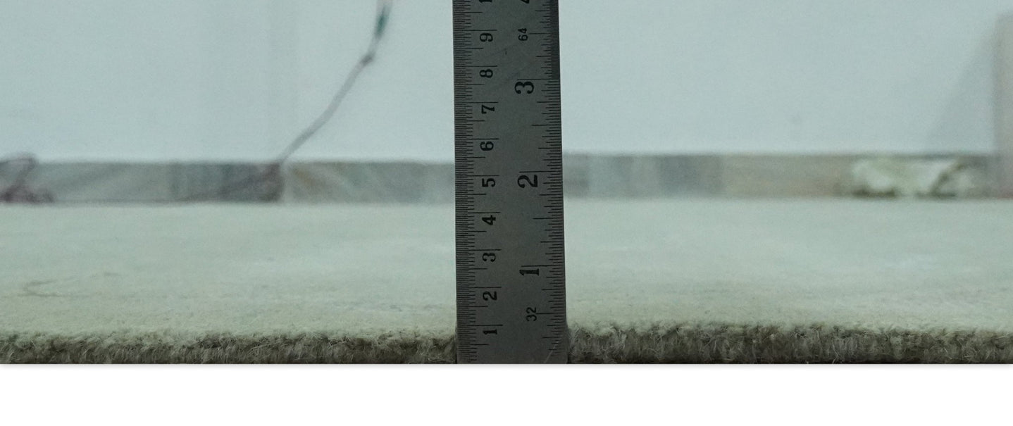 Beige and Silver Modern Abstract Hand loom 6x9 wool and Viscose Area Rug - The Rug Decor