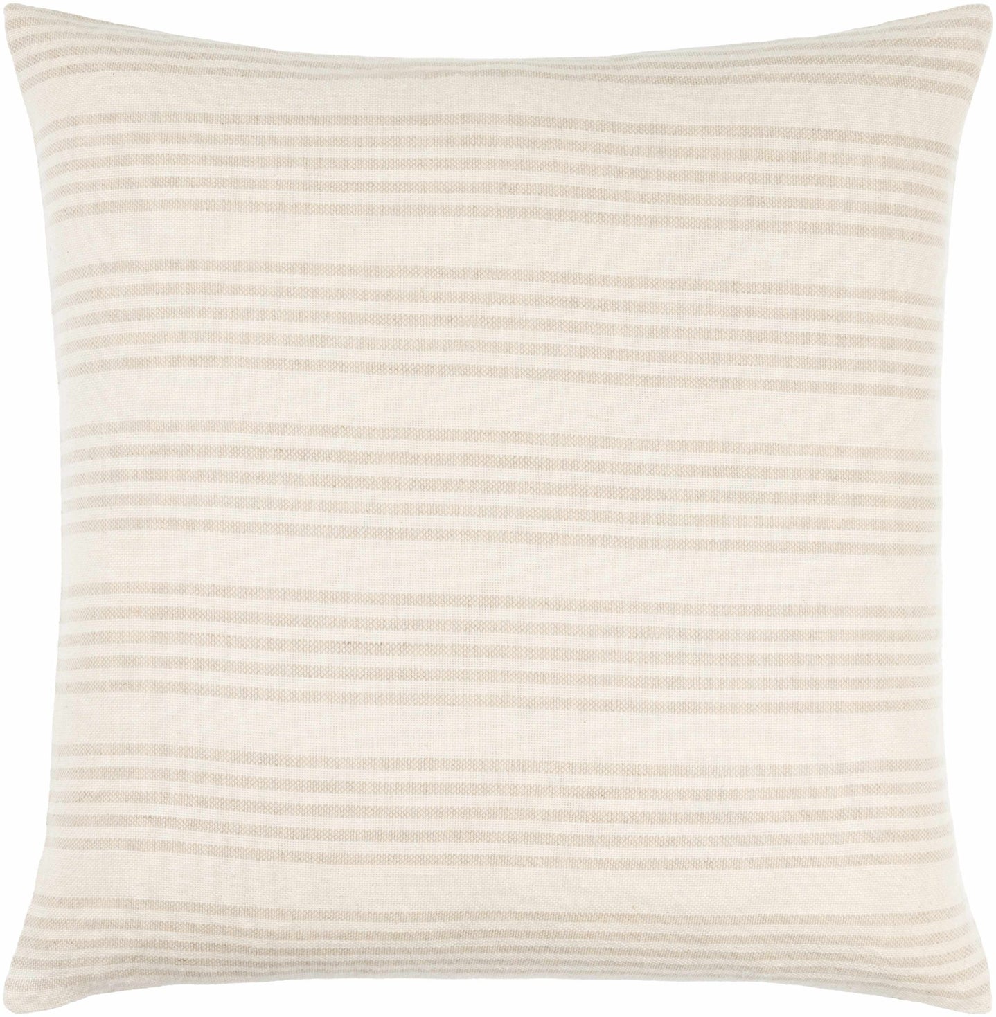 Beige and Tan Modern Stripes Design Square Throw Pillow - The Rug Decor