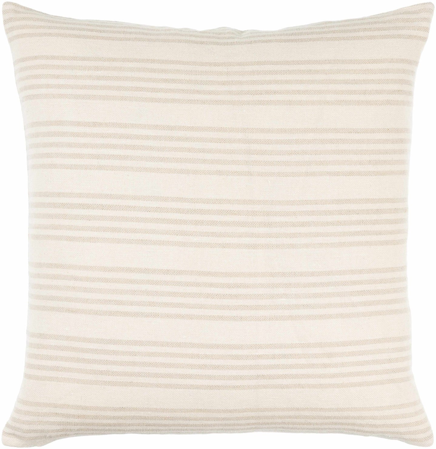 Beige and Tan Modern Stripes Design Square Throw Pillow - The Rug Decor