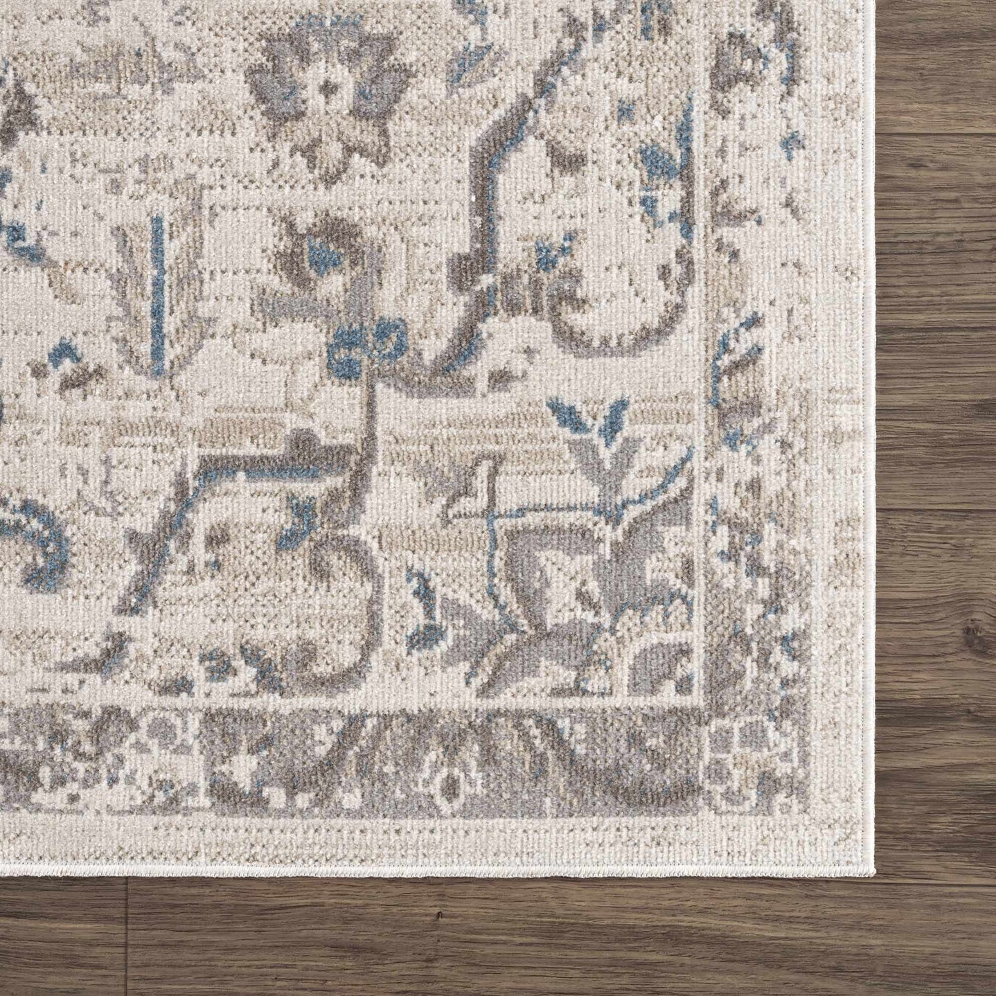 Beige and Taupe Traditional Medallion washable area rug - The Rug Decor