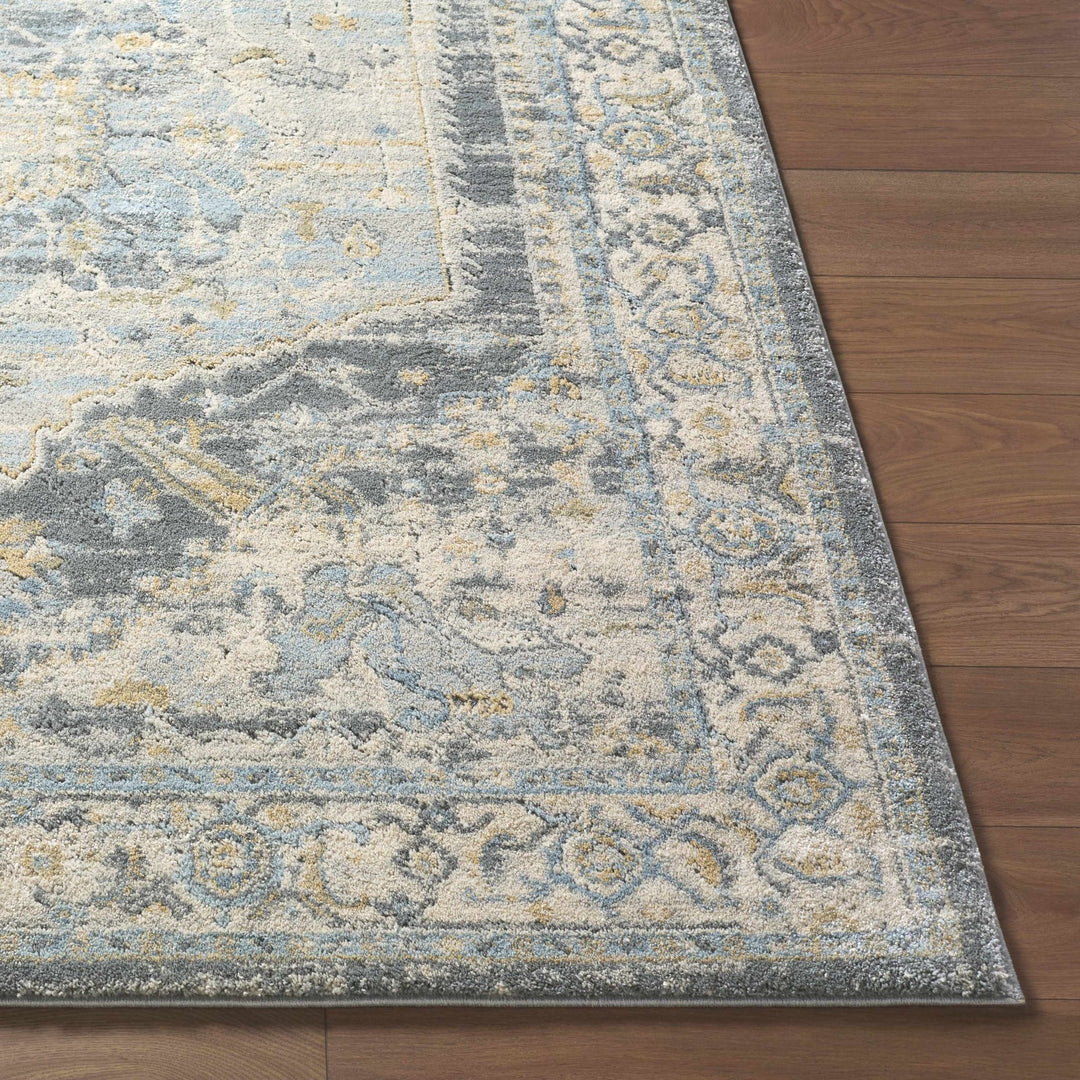 Beige And Yellow Traditional Style Machine Woven Rug - The Rug Decor