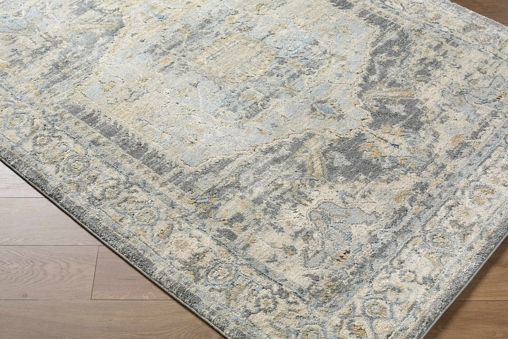 Beige And Yellow Traditional Style Machine Woven Rug - The Rug Decor
