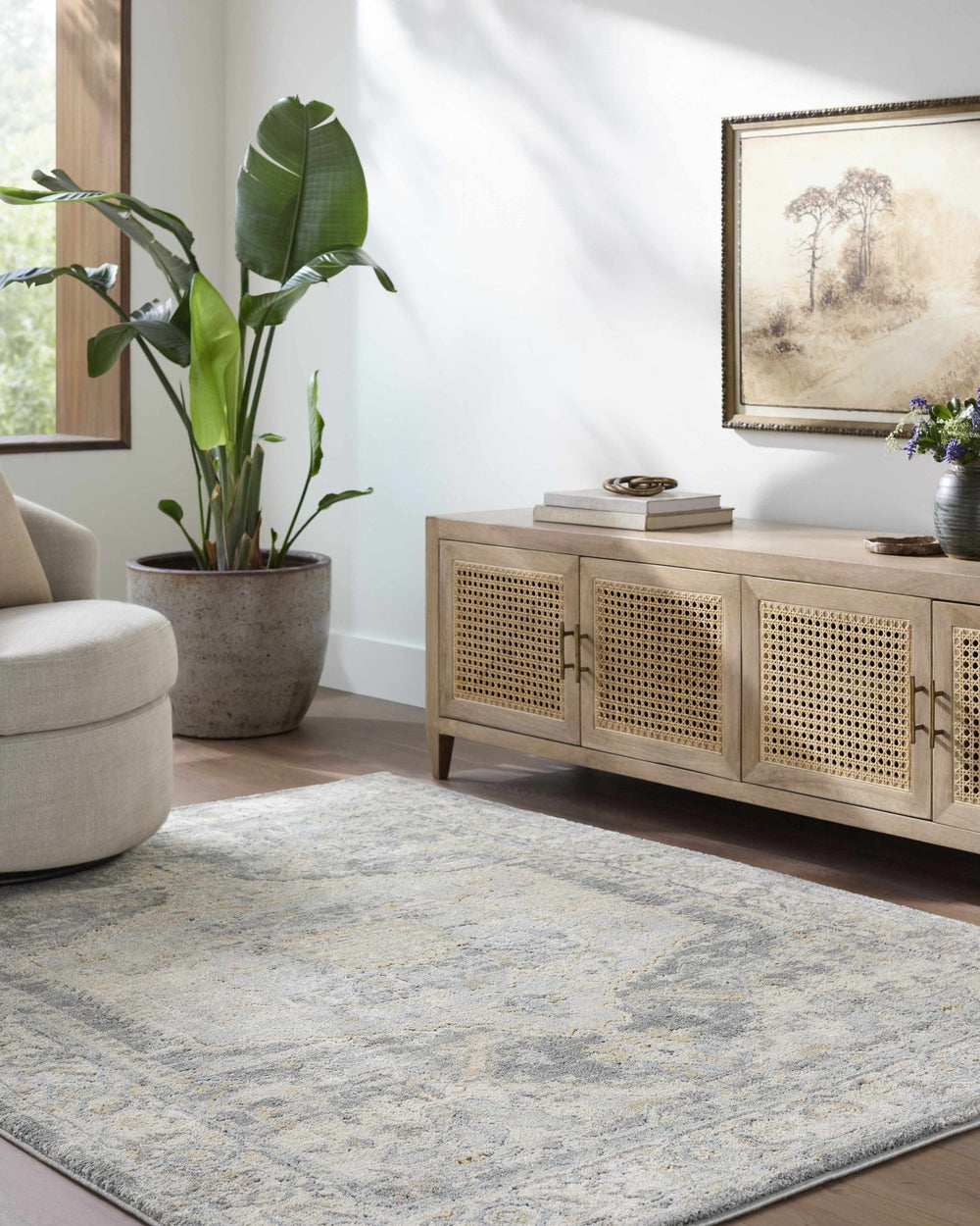Beige And Yellow Traditional Style Machine Woven Rug - The Rug Decor