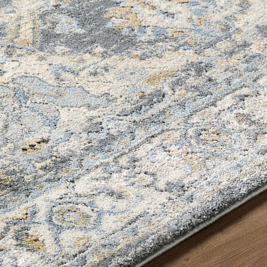 Beige And Yellow Traditional Style Machine Woven Rug - The Rug Decor
