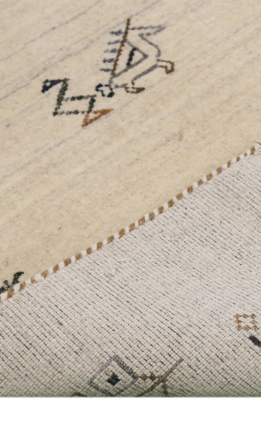 Beige Center Medallion Design Hand Loomed Wool Area Rug - The Rug Decor