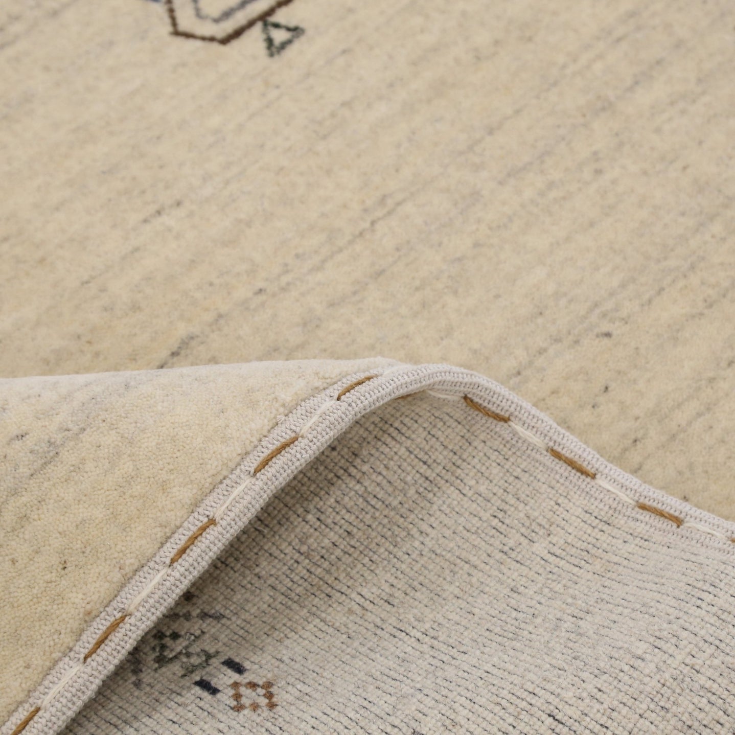 Beige Center Medallion Design Hand Loomed Wool Area Rug - The Rug Decor