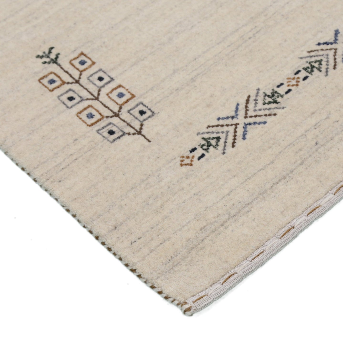 Beige Center Medallion Design Hand Loomed Wool Area Rug - The Rug Decor