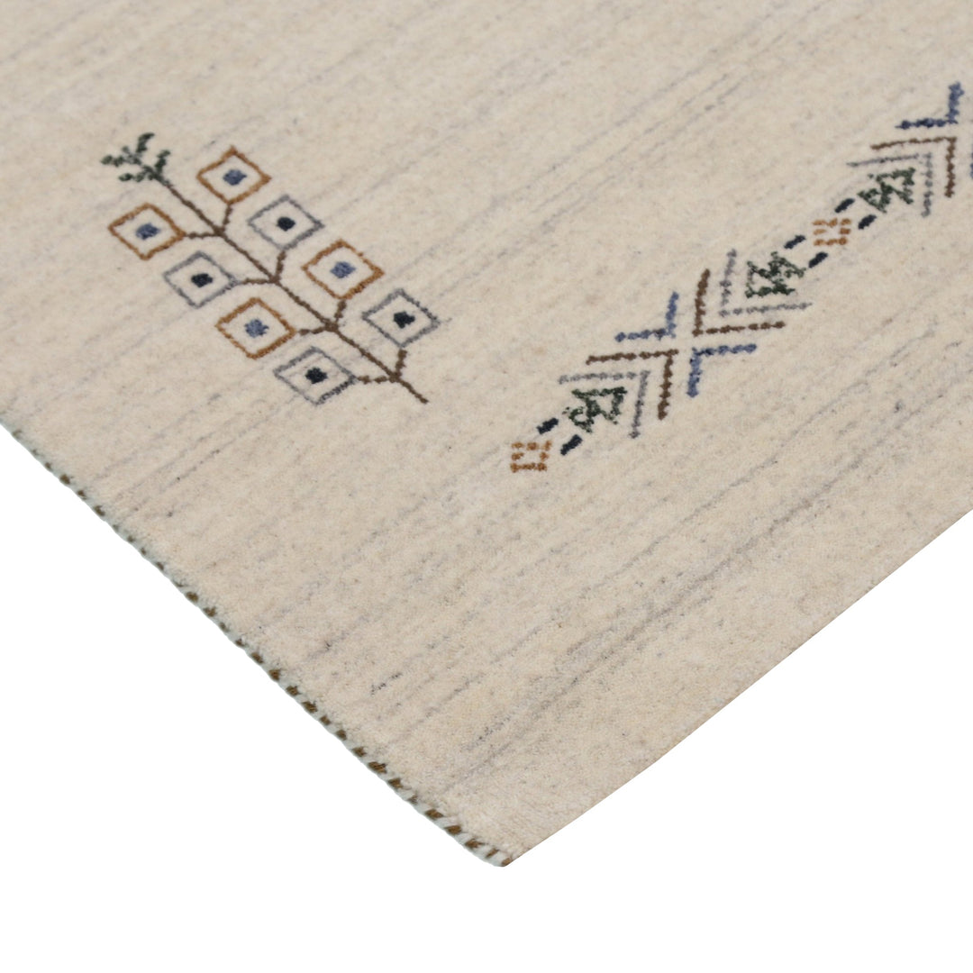 Beige Center Medallion Design Hand Loomed Wool Area Rug - The Rug Decor