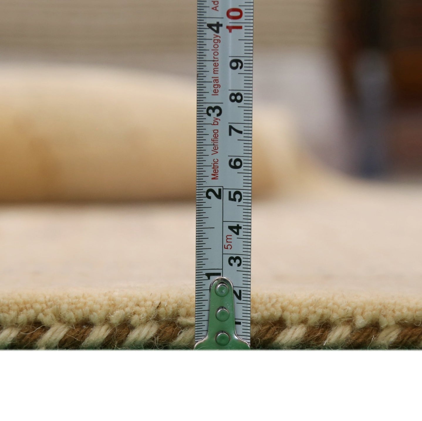 Beige Center Pattern Hand Loomed Wool Area Rug - The Rug Decor