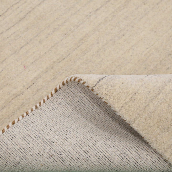 Beige Contemporary Pattern Hand Loomed Wool Area Rug - The Rug Decor