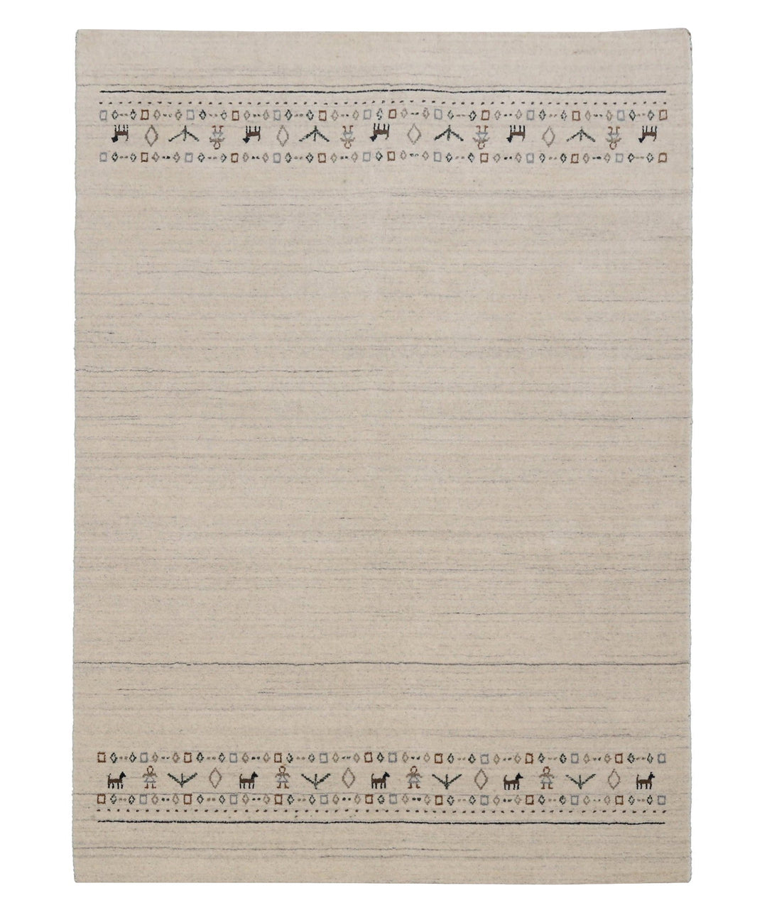 Beige Contemporary Pattern Hand Loomed Wool Area Rug - The Rug Decor