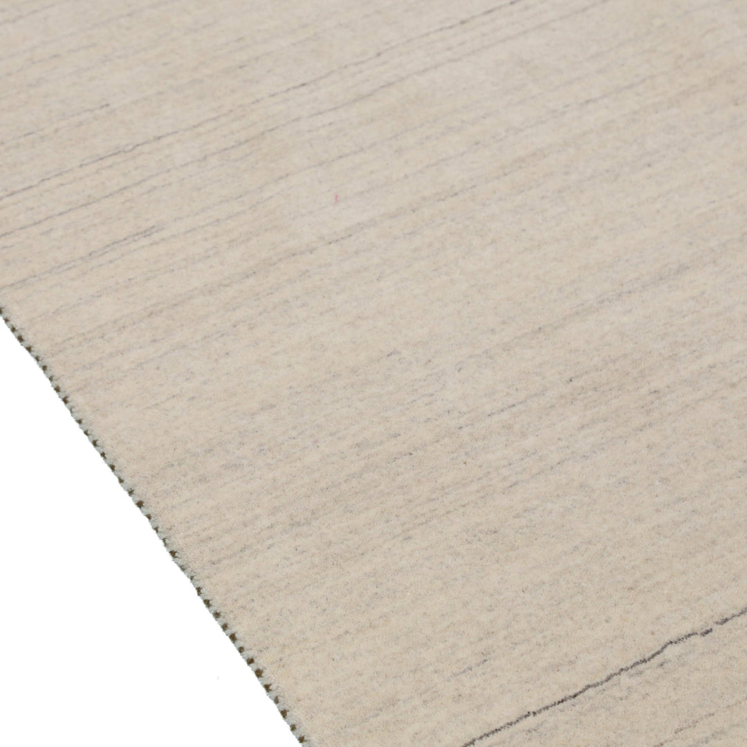 Beige Contemporary Pattern Hand Loomed Wool Area Rug - The Rug Decor