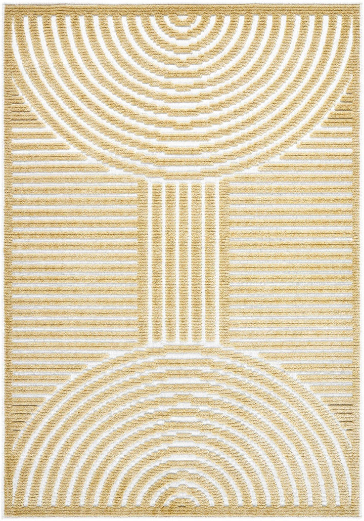 Beige Contemporary Style Washable Area Rug - The Rug Decor