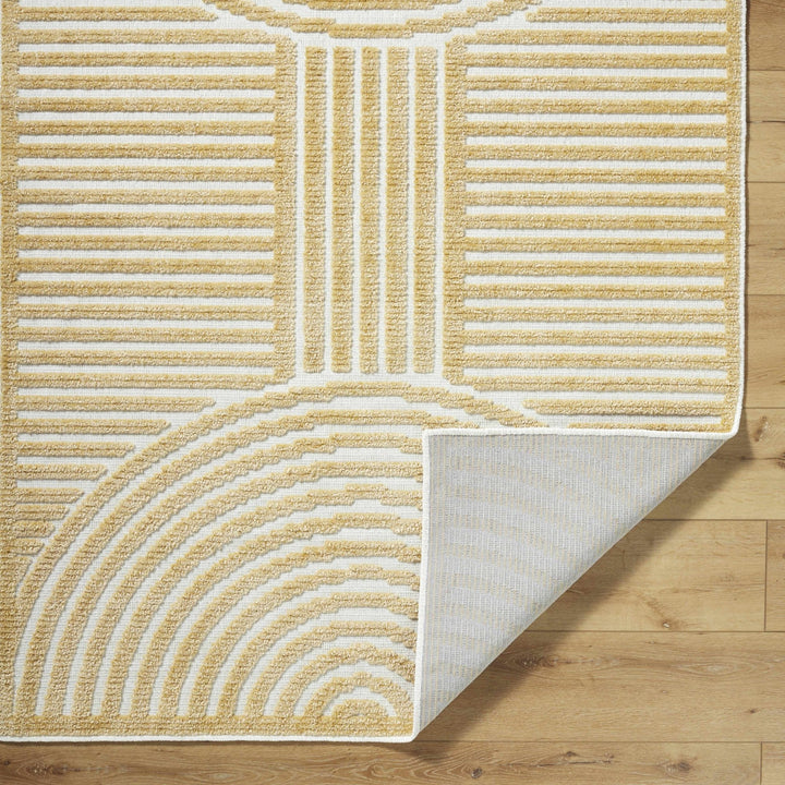 Beige Contemporary Style Washable Area Rug - The Rug Decor