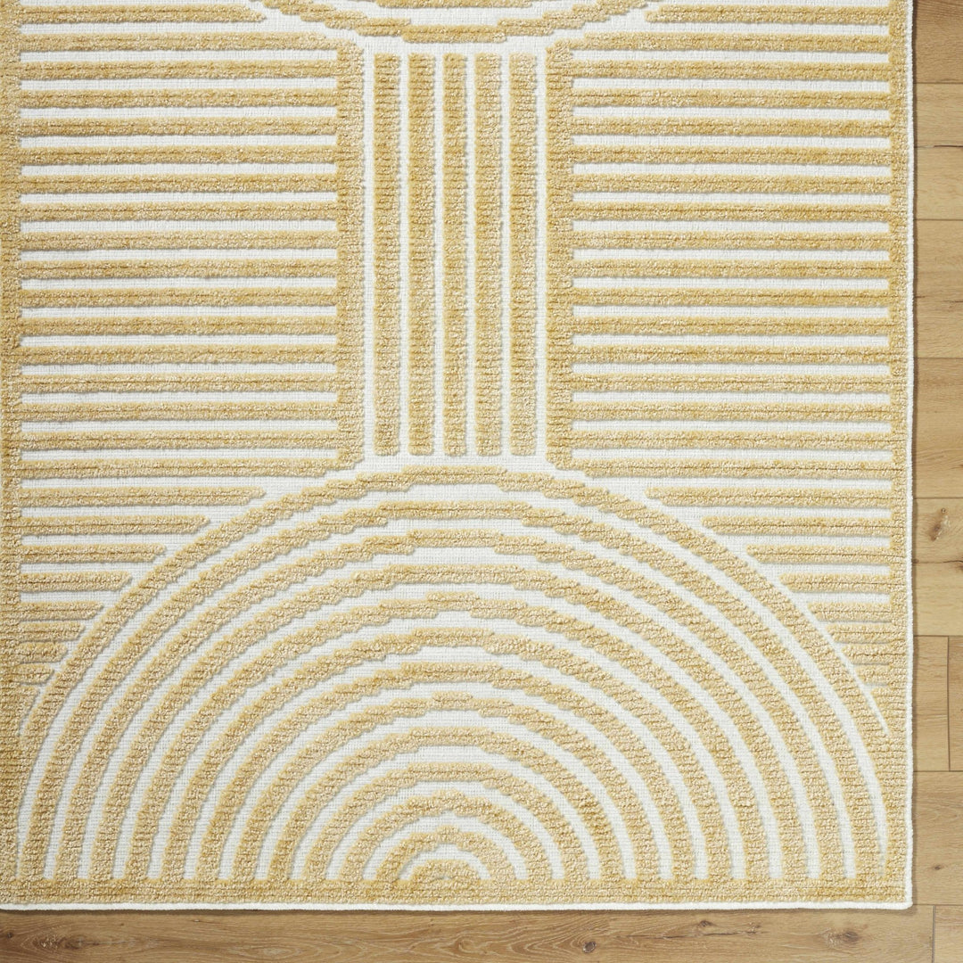 Beige Contemporary Style Washable Area Rug - The Rug Decor