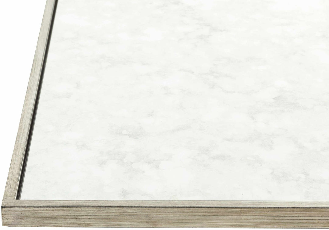 Beige Framed Rectangle Wall Mirror - The Rug Decor