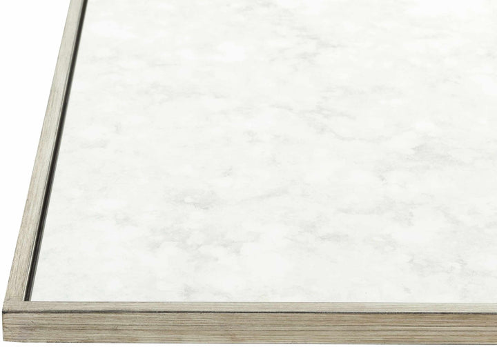 Beige Framed Rectangle Wall Mirror - The Rug Decor