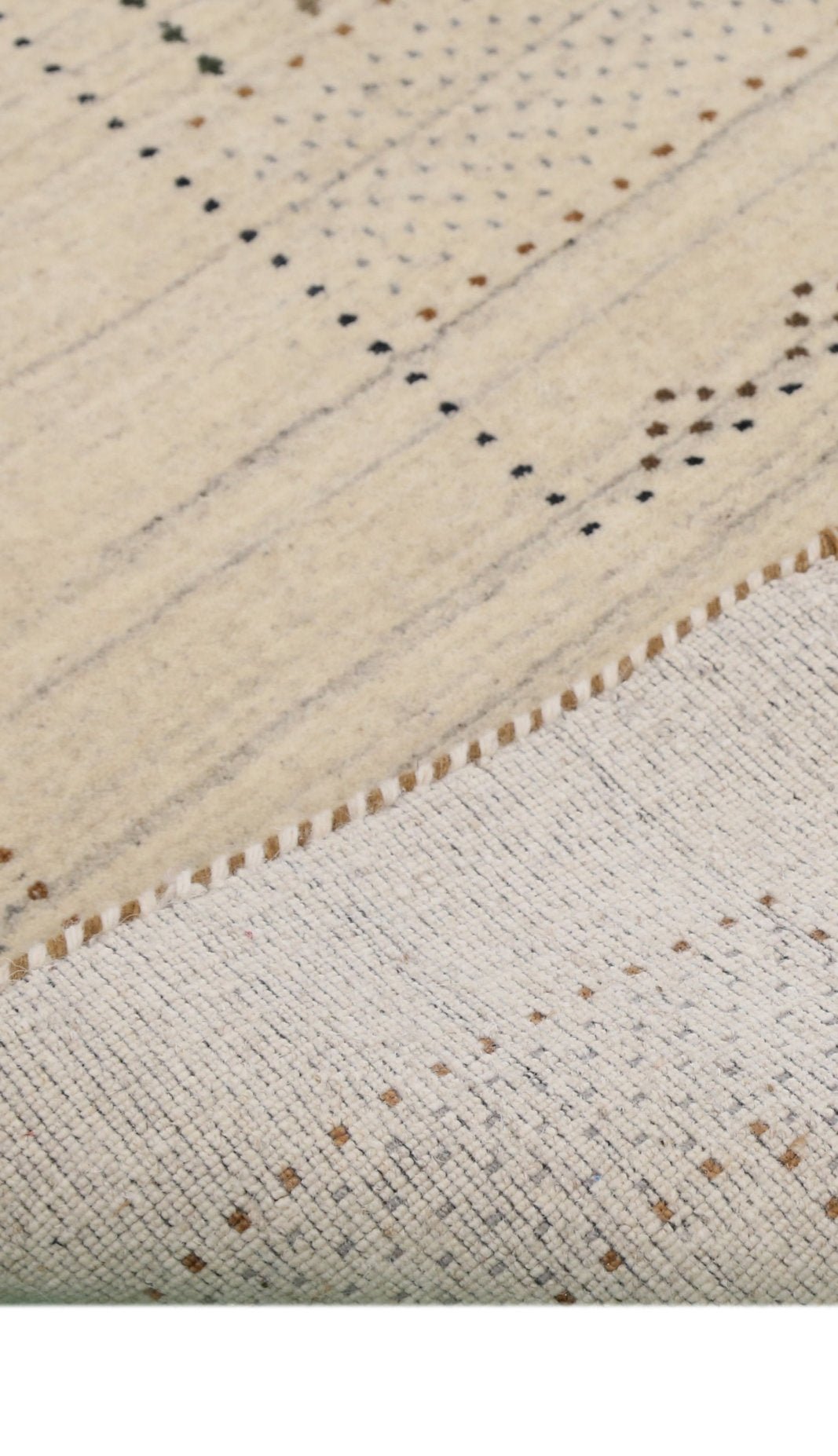 Beige Gabbeh Design Hand Loomed Wool Area Rug - The Rug Decor