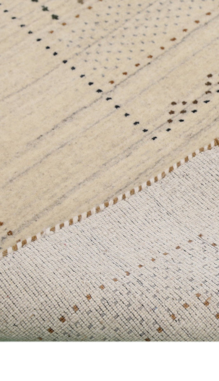 Beige Gabbeh Design Hand Loomed Wool Area Rug - The Rug Decor