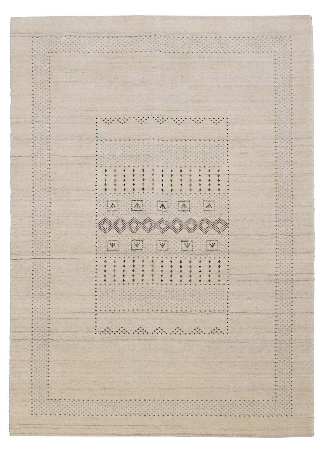 Beige Gabbeh Design Hand Loomed Wool Area Rug - The Rug Decor