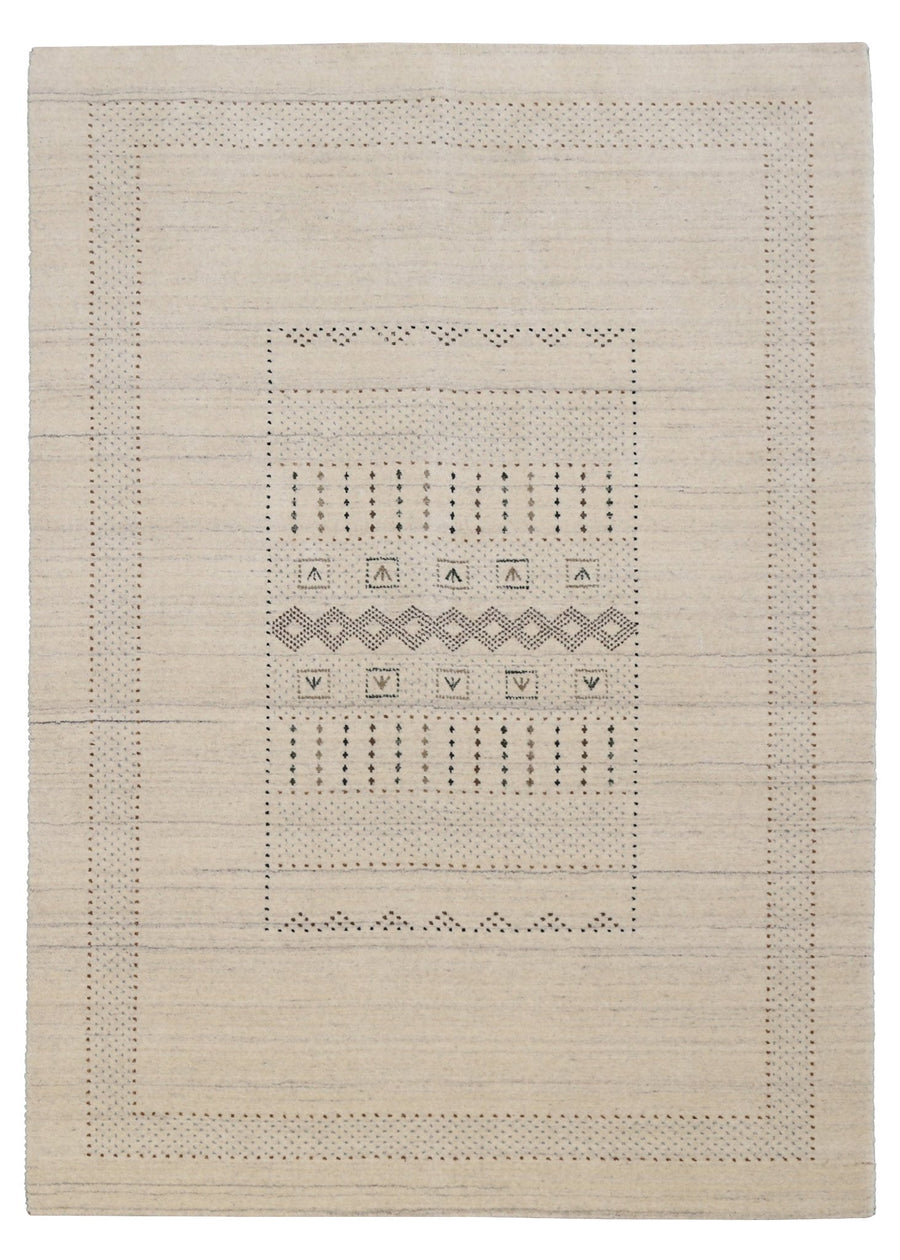 Beige Gabbeh Design Hand Loomed Wool Area Rug - The Rug Decor