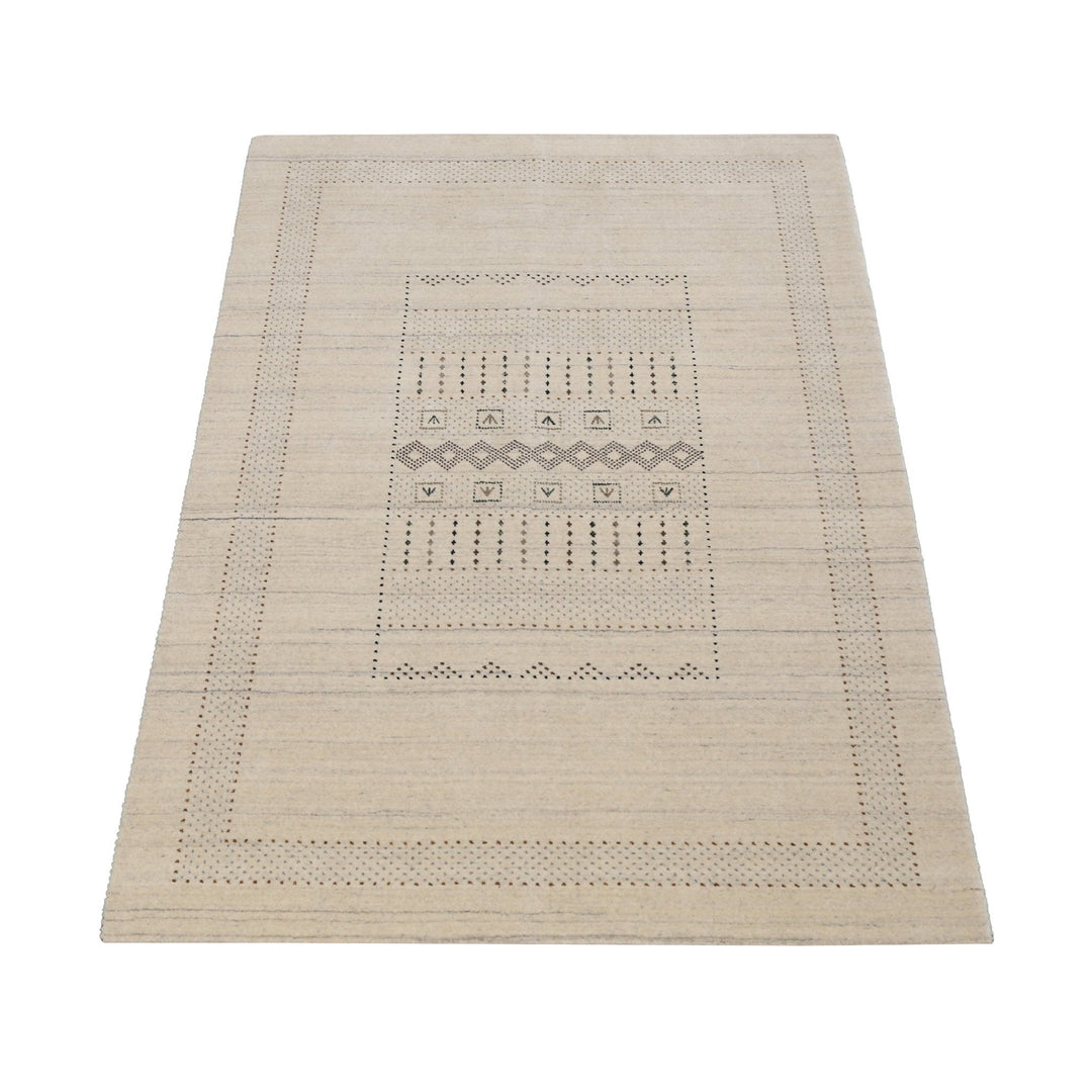 Beige Gabbeh Design Hand Loomed Wool Area Rug - The Rug Decor
