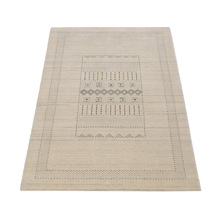 Beige Gabbeh Design Hand Loomed Wool Area Rug - The Rug Decor