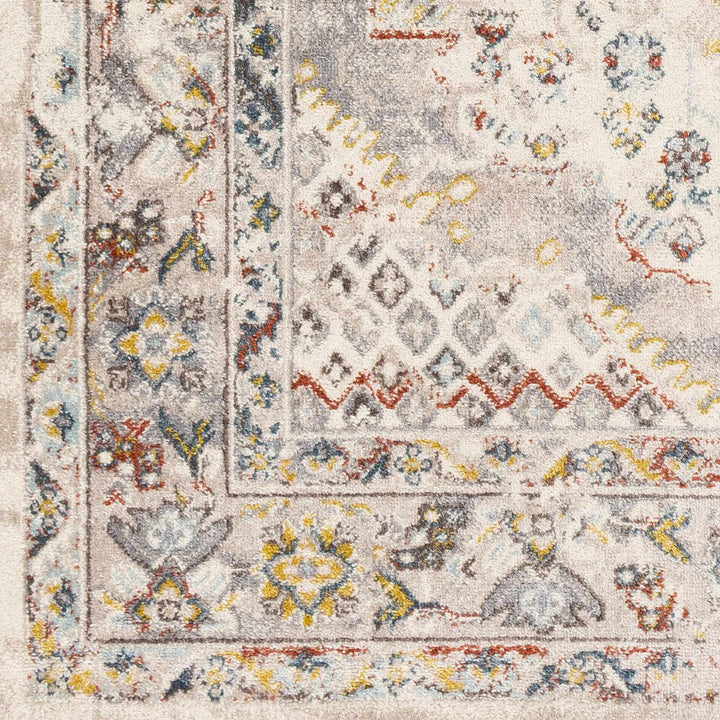 Beige, Gray and Ivory Traditional Heriz Medallion Multi size area rug - The Rug Decor