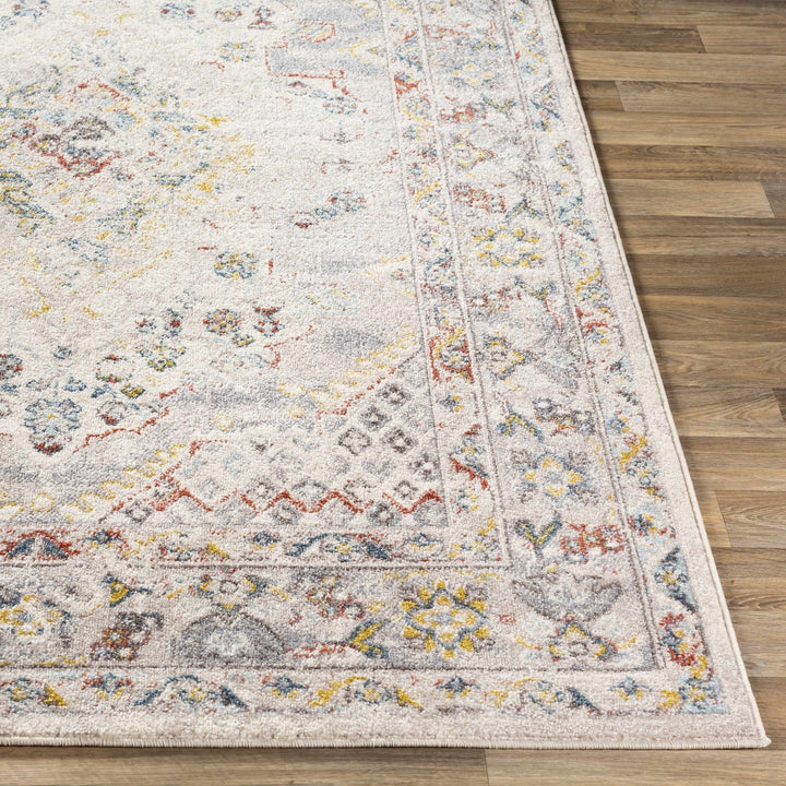 Beige, Gray and Ivory Traditional Heriz Medallion Multi size area rug - The Rug Decor
