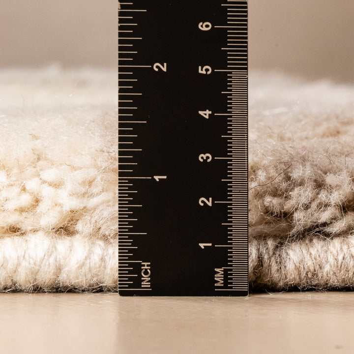 Beige Hand Knotted 8x10 Contemporary Moroccan Wool Rug - The Rug Decor