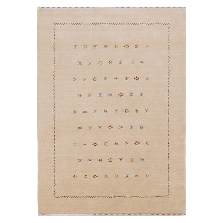 Beige Modern Design Hand Loomed Wool Area Rug - The Rug Decor