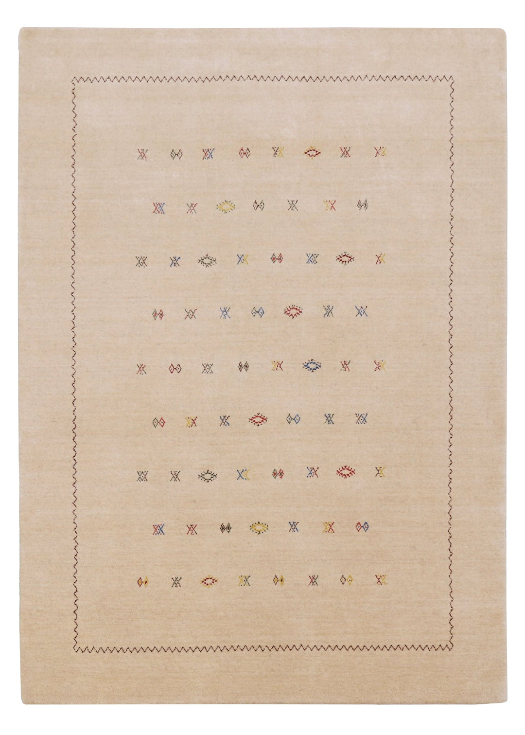 Beige Modern Design Hand Loomed Wool Area Rug - The Rug Decor