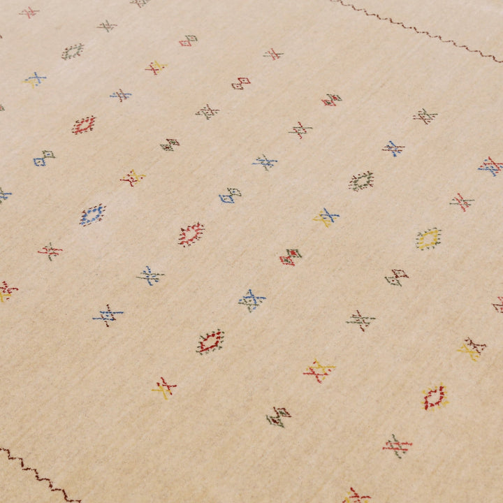 Beige Modern Design Hand Loomed Wool Area Rug - The Rug Decor