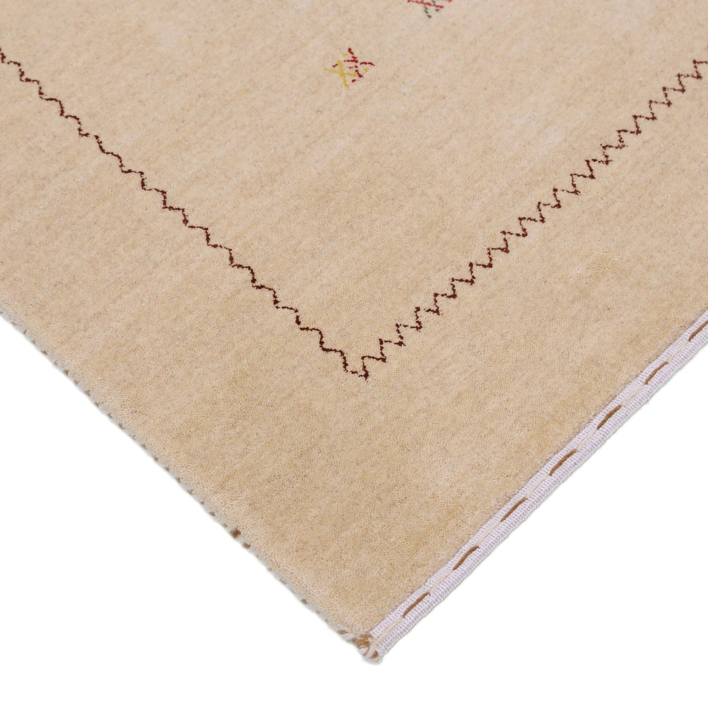 Beige Modern Design Hand Loomed Wool Area Rug - The Rug Decor