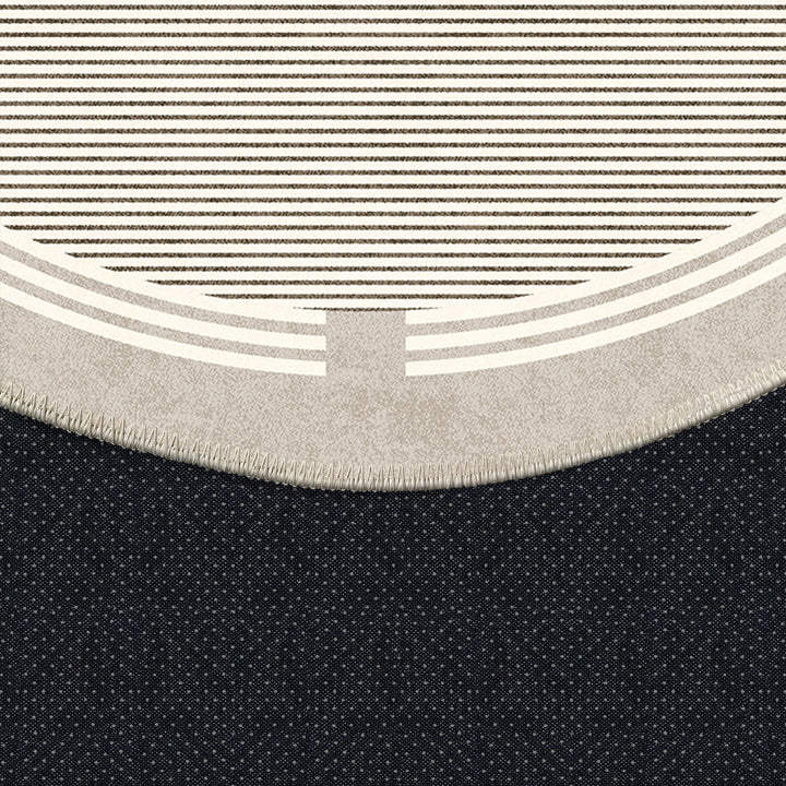 Beige Modern Pattern Machine Washable Cotton Area Rug - The Rug Decor