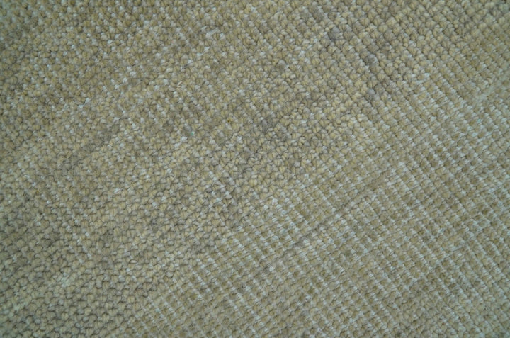 Beige Modern Solid Design Hand Knotted Wool Area Rug - The Rug Decor