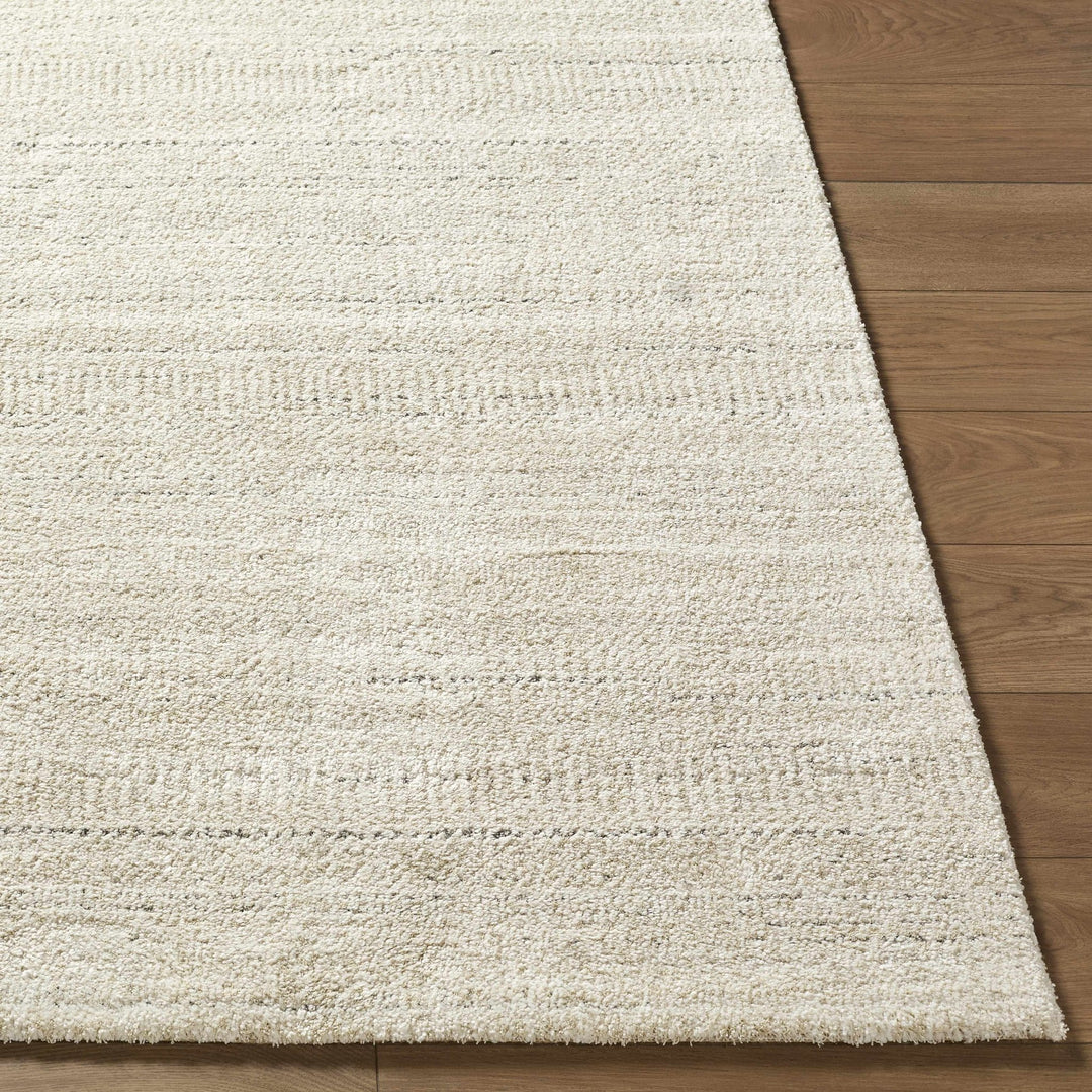 Beige Solid Contemporary Style Machine Woven Area Rug - The Rug Decor