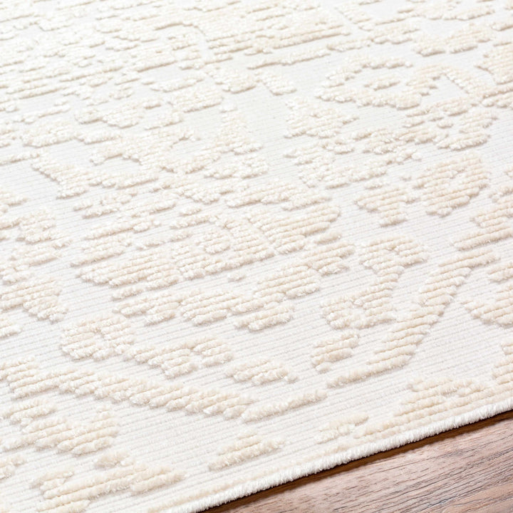Beige Texture Traditional Medallion washable area Rug - The Rug Decor