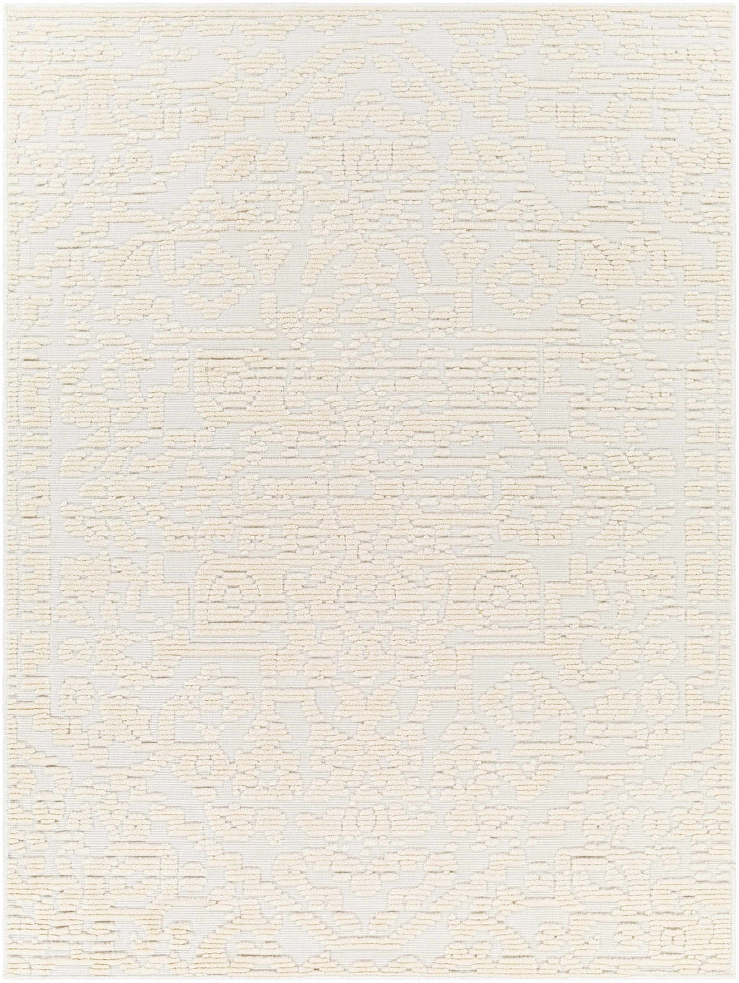 Beige Texture Traditional Medallion washable area Rug - The Rug Decor