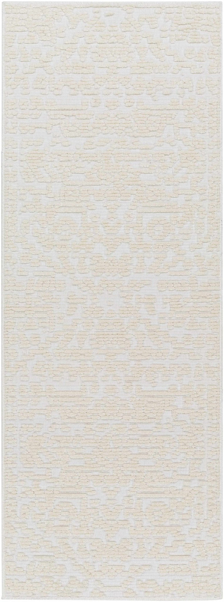 Beige Texture Traditional Medallion washable area Rug - The Rug Decor