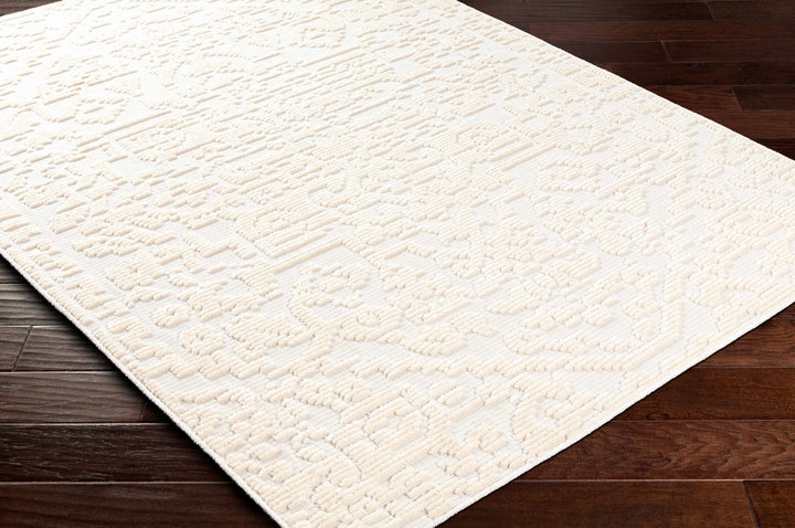 Beige Texture Traditional Medallion washable area Rug - The Rug Decor