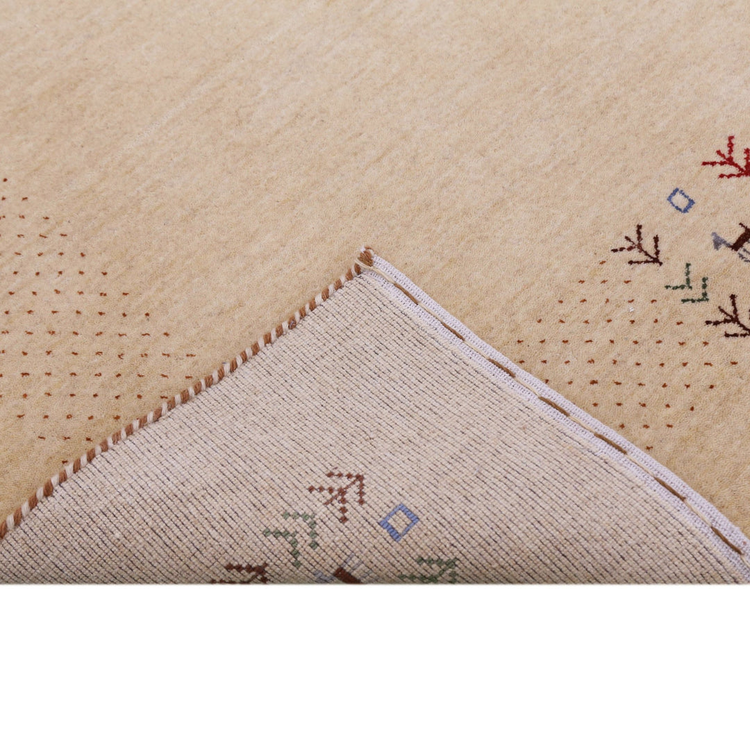 Beige Tribal Center Medallion Hand Loomed Wool Area Rug - The Rug Decor